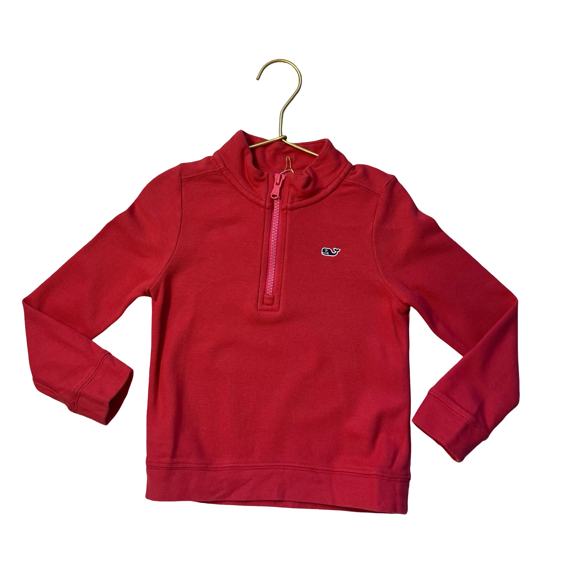 Vineyard Vines Coral Quarter-Zip Pullover - Size 2T