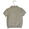Janie and Jack Tan Cotton Knit Button Down Polo Shirt - Size 3