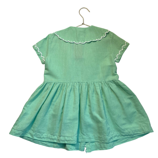 Stella McCartney Kids Mint Green Linen-Cotton Dress - Size 6