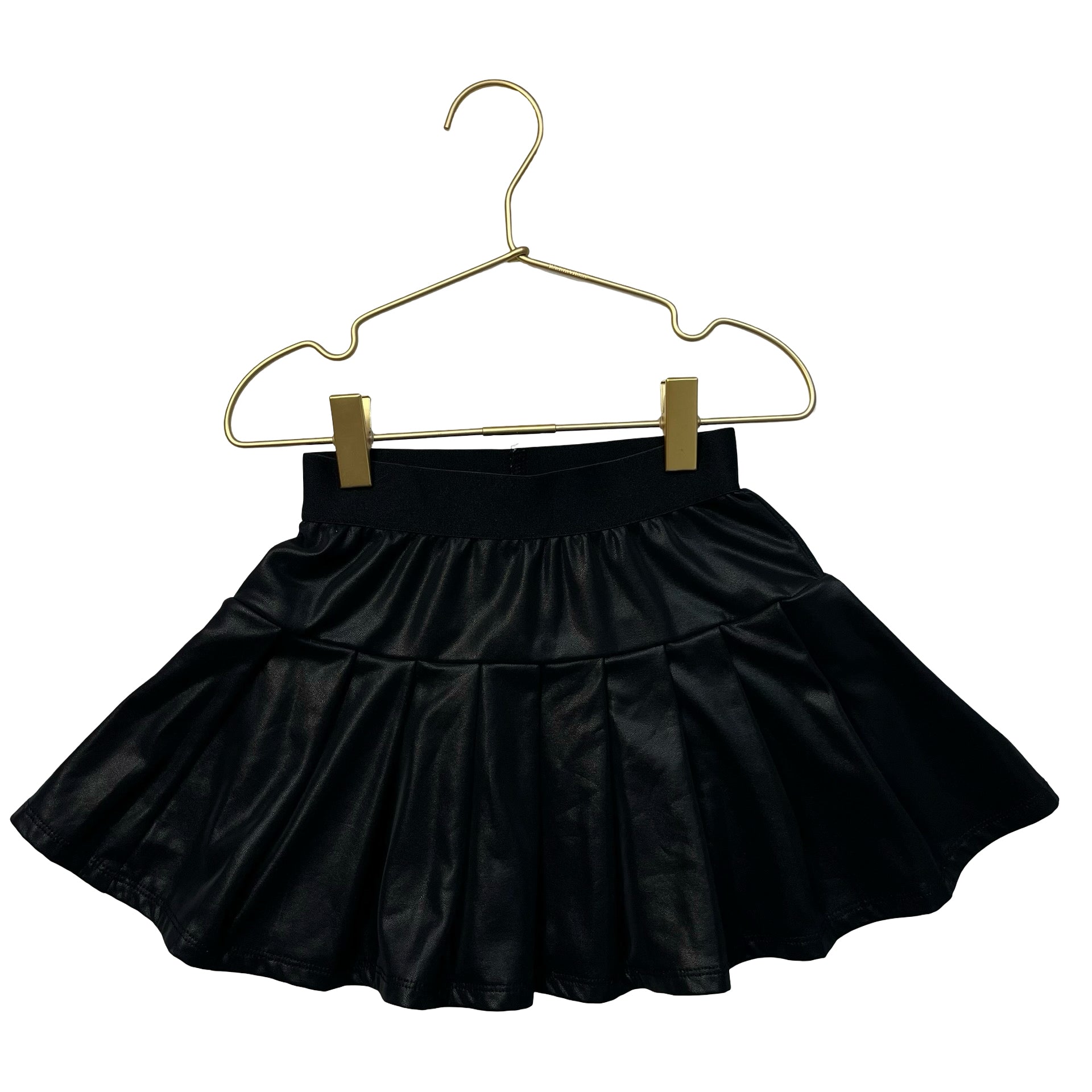 Truly Me Black Faux Leather Skirt - Size 4