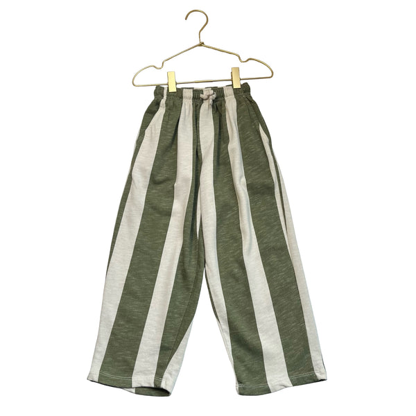 Zara Green & Ivory Striped Pants - Size 5