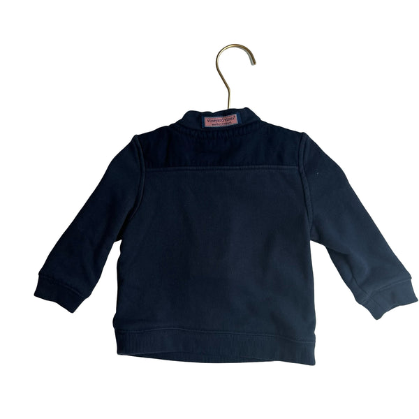 Vineyard Vines Navy Quarter-Zip Pullover - Size 6-12 Mo