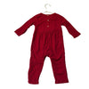 Mud Pie Red Corduory Plaid Bow One-Piece Jumpsuit - Size 12-18 Mo