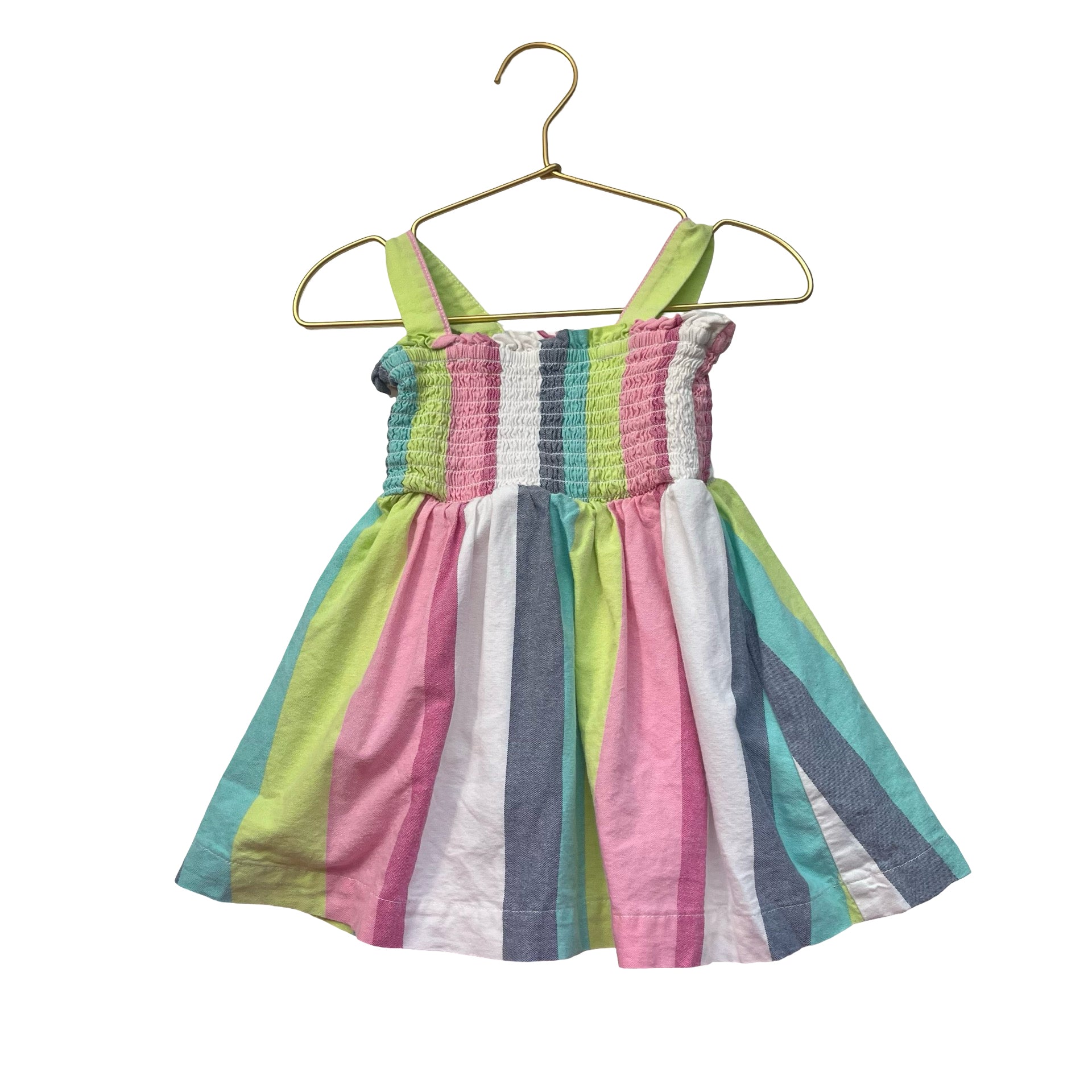 Baby Gap Multi-Color Stripe Smocked Sleeveless Dress - Size 18-24 Months