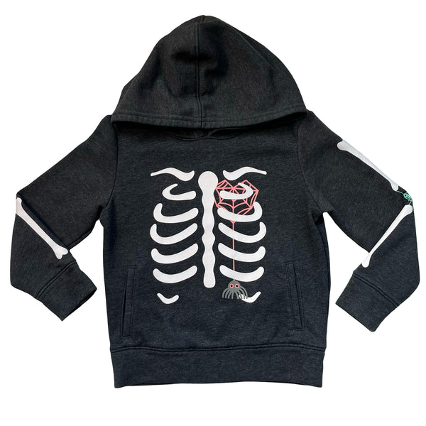 Cat & Jack Dark Gray Skeleton Hooded Sweatshirt - Size 5T