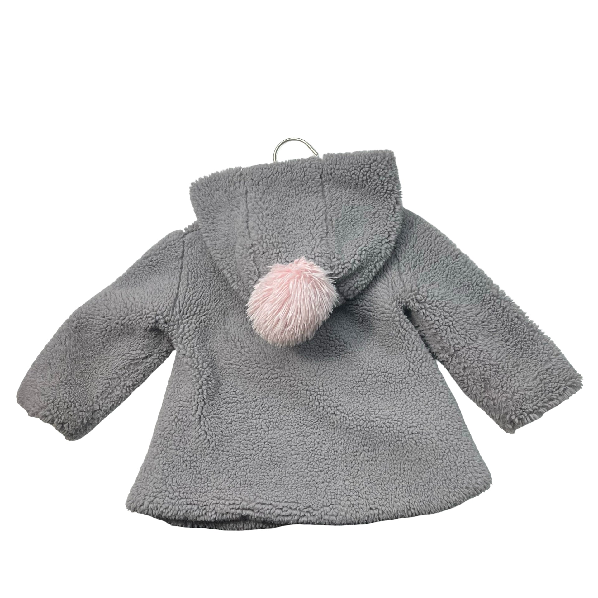 American Widgeon Gray Fleece Faux Fur Jacket - Size 2