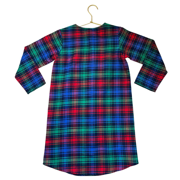 Lands' End Plaid Flannel Nightgown - Size 6