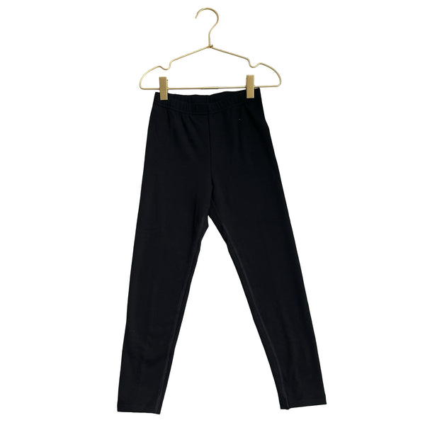 Uniqlo Black 'HeatTeach Ultra Warm' Leggings - Size 5-6