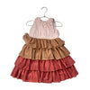 Janie and Jack X HFR Pink, Cocoa & Blush Tulle Gold Dot Sleeveless Dress -Size 2