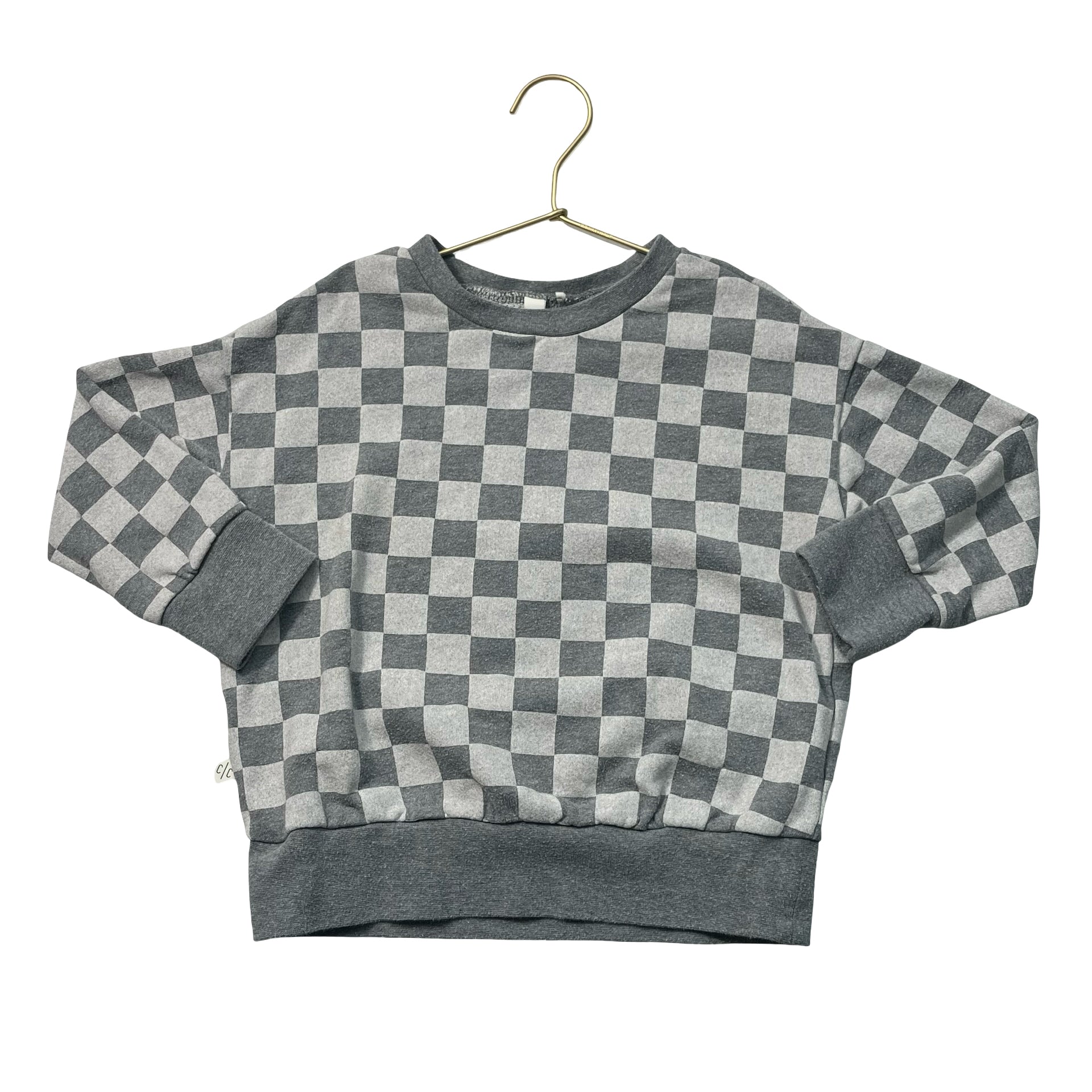 Childhoods Clothing Gray Check Sweatshirt - Size 5T
