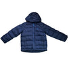 L.L.Bean DownTek Navy Puffer Jacket, Removeable Hood - Size M 5-6