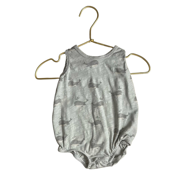 Rylee & Cru Mint Green Whale Print Bubble Romper - Size 0-3 Mo