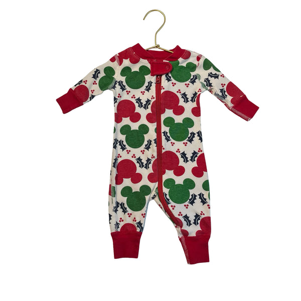Hanna Andersson x Disney Mickey Holiday One-Piece PJ - Size 0-3 Mo