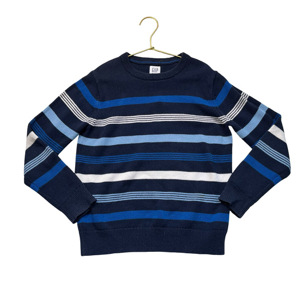 Gap Kids Navy, Blue, Ivory Striped Cotton Sweater - Size M 8