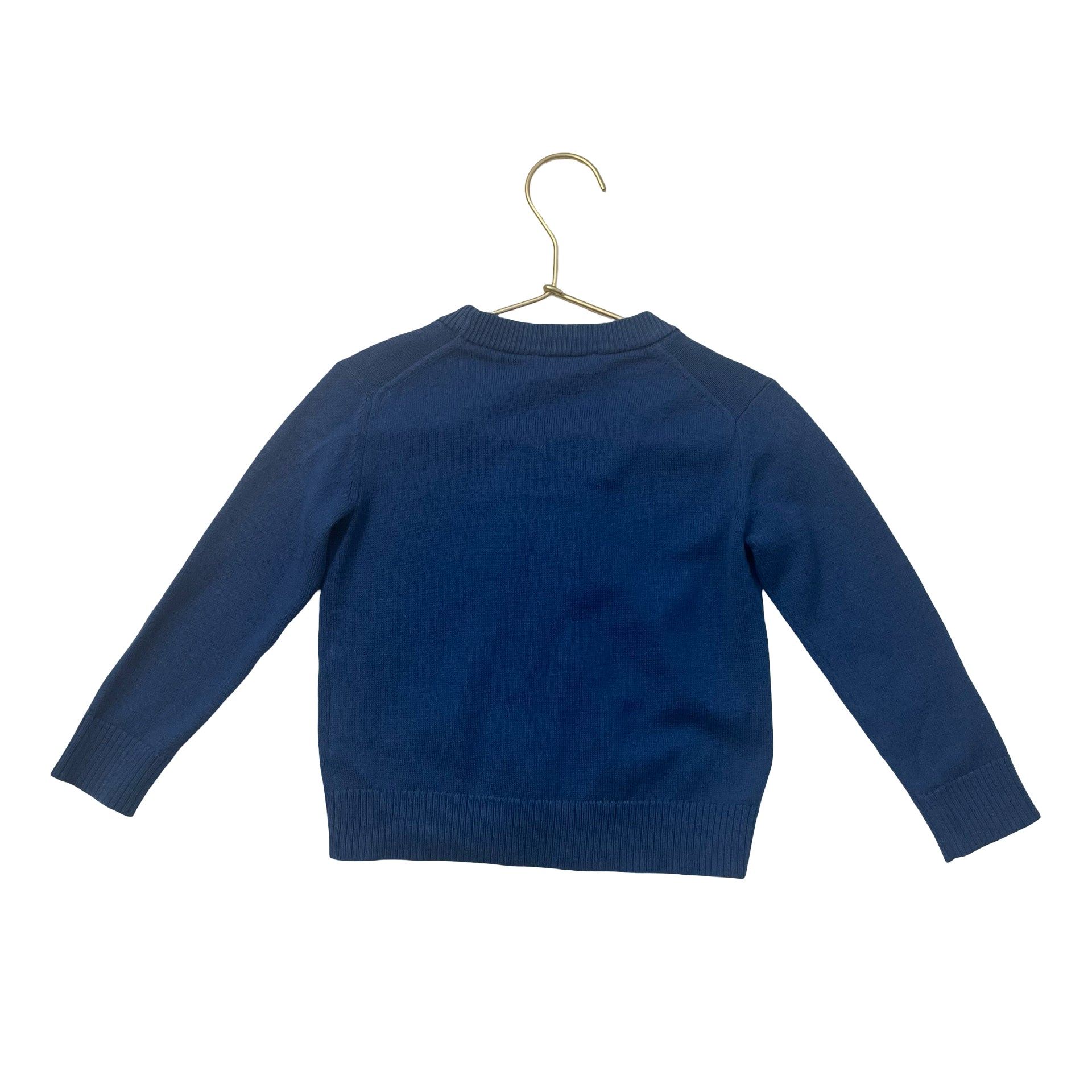 Leon Blue V-Neck Cotton Cardigan Sweater - Size 18-24 Mo