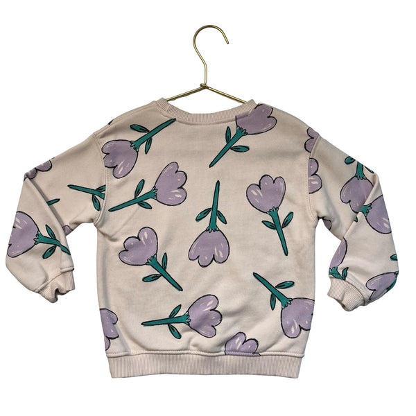 Zara Lavender Tulip Print Blush Sweatshirt - Size 3-4
