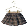 Mayoral Tan, Green, Yellow Plaid Metallic Tulle Pleated Skirt - Size 4