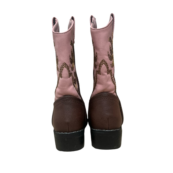 Wild Bear Boots Brown & Pink Cowgirl Boots - Size 8