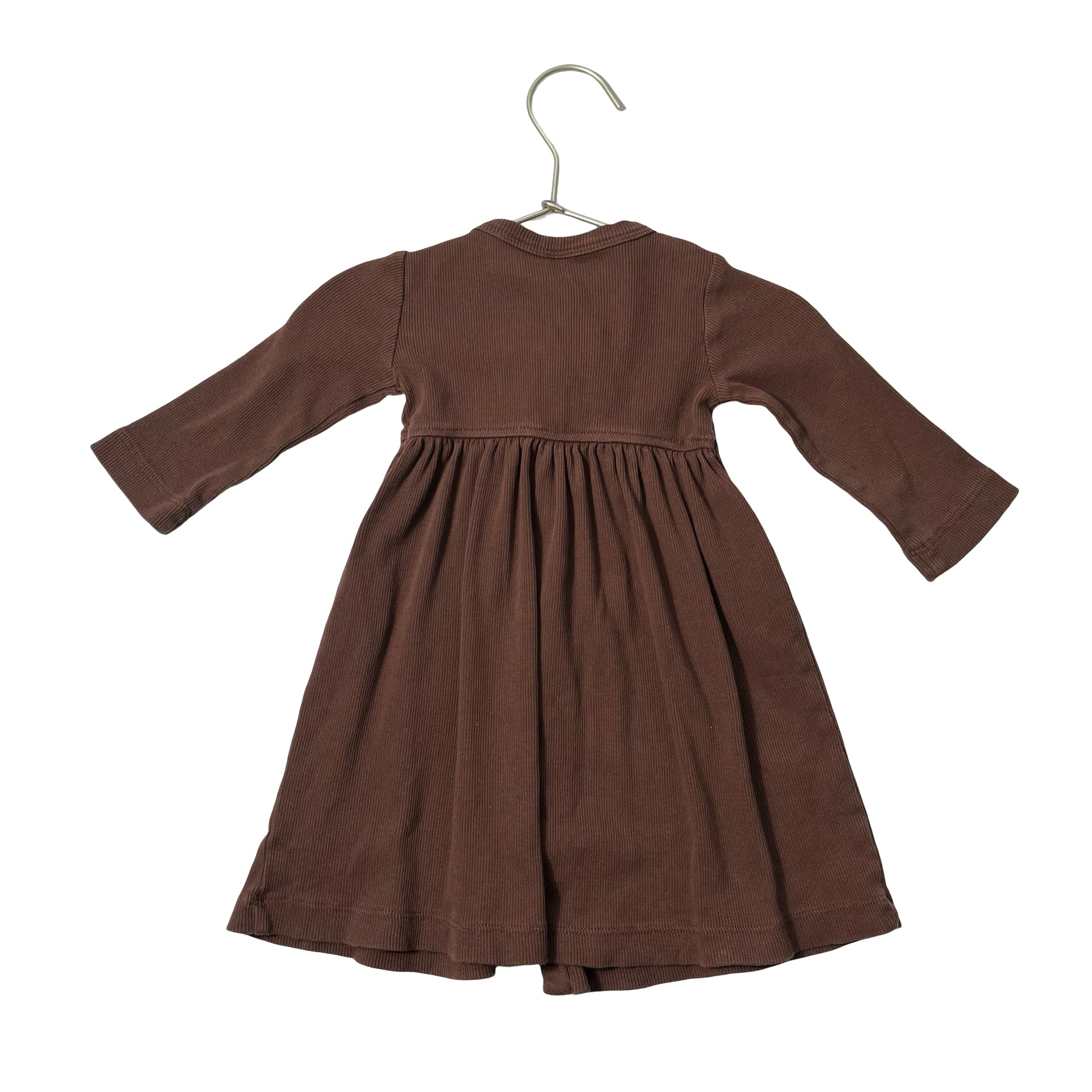 Kate Quinn Brown Ribbed Button Down Dress - Size 12-18 Months