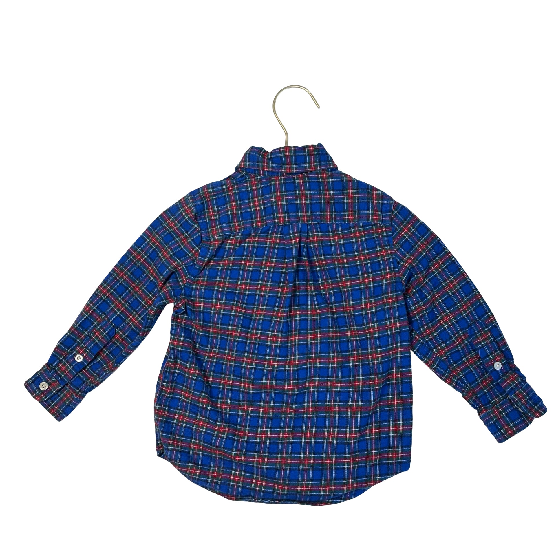 Vineyard Vines Blue Plaid Flannel Button Down Shirt - Size 2T