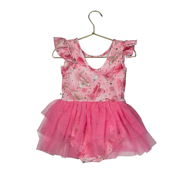 Caden Lane Pink Pointe Shoe Tulle Dress with Tag - Size 3
