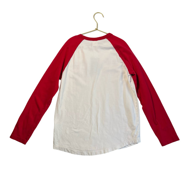 Hanna Andersson Red & Ivory Reindeer Raglan T-Shirt - Size 12