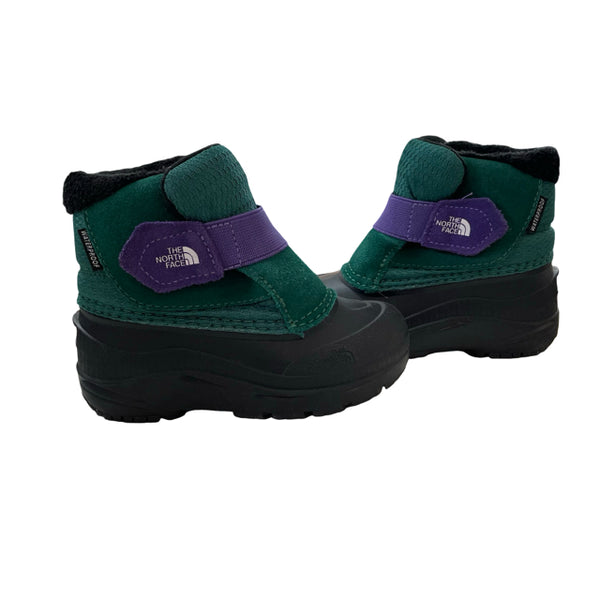 North Face Green & Purple Waterproof Winter Boots - Size 9
