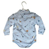 Bella Bliss Light Blue Halloween Print Turtleneck Bodysuit with Tags - 18 Mo