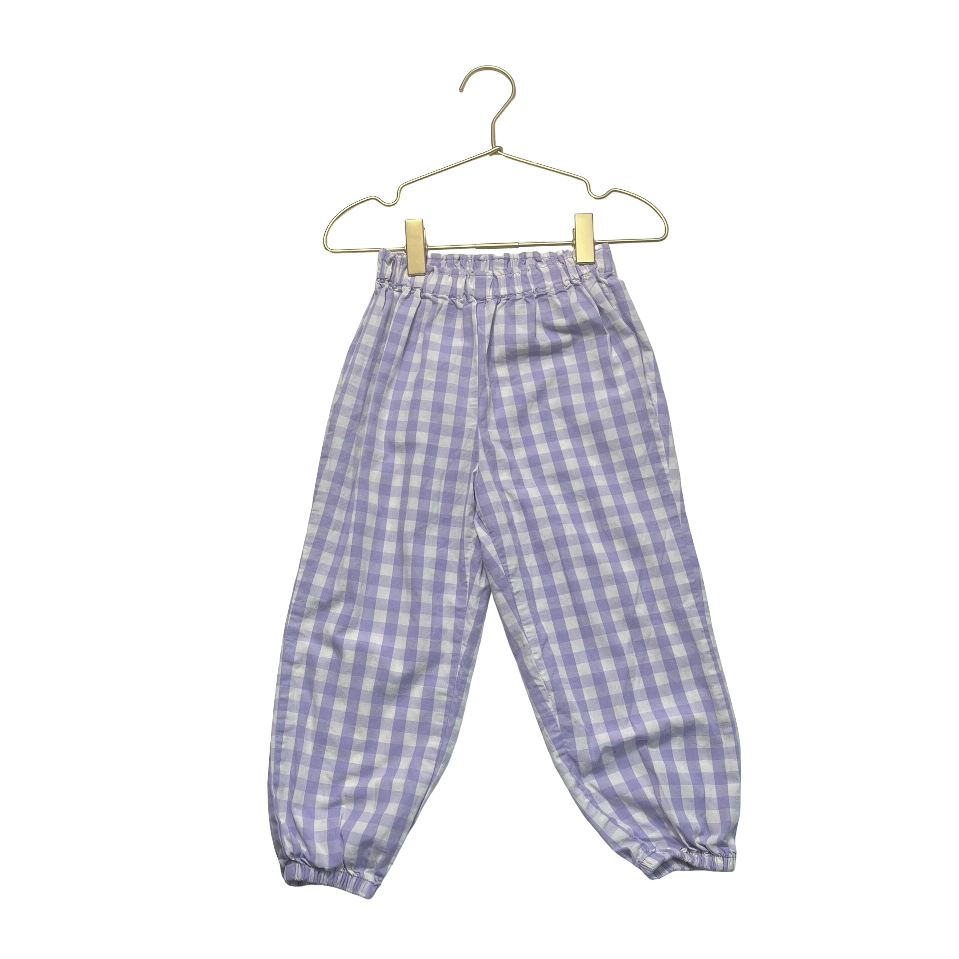 H&M Lavender Check Jogger Pants - Size 3T