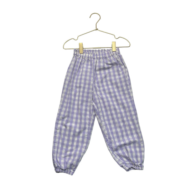 H&M Lavender Check Jogger Pants - Size 3T