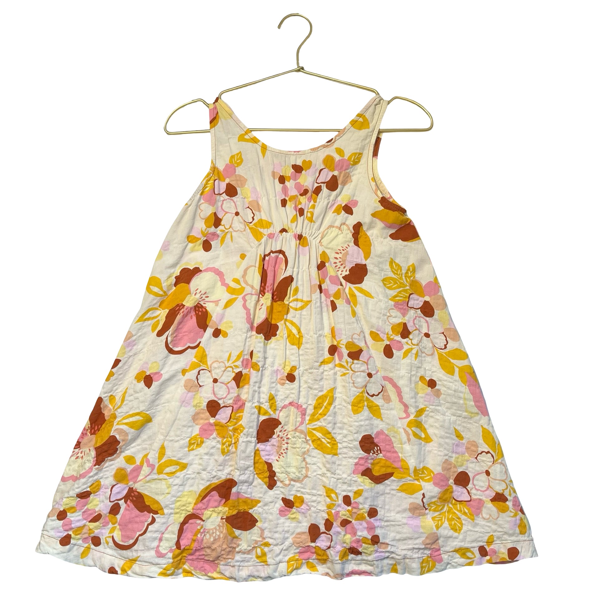 Zara Tropical Floral Cotton-Linen Dress - Size 10