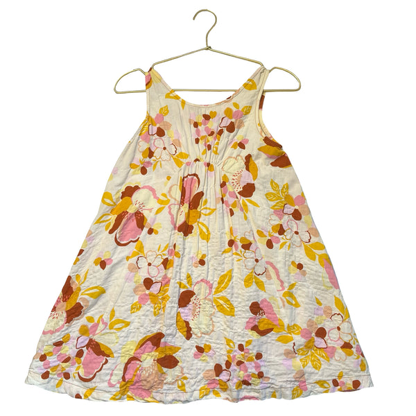 Zara Tropical Floral Cotton-Linen Dress - Size 10