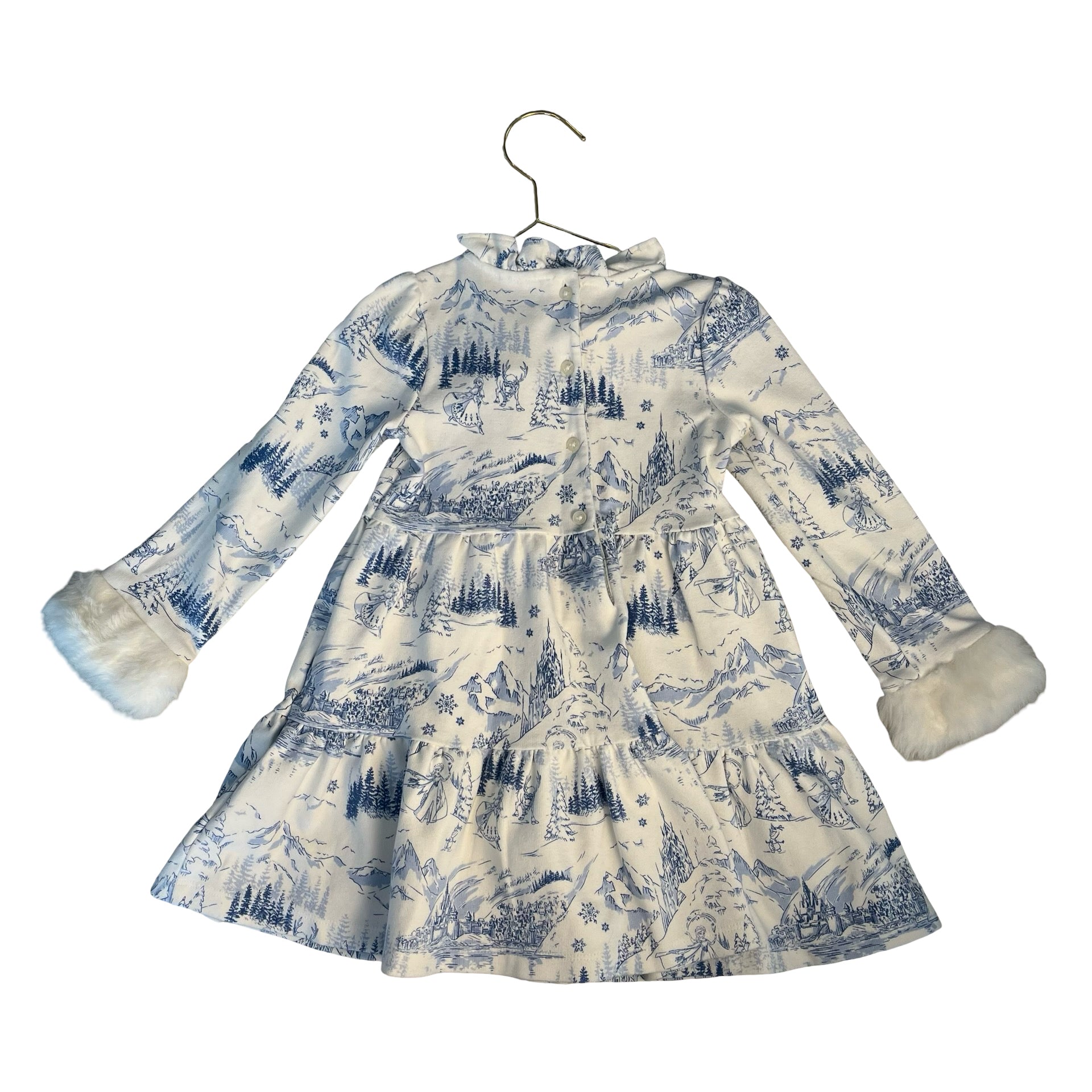 Janie and Jack x Disney Frozen Dress, Faux Fur Trim - Size 4