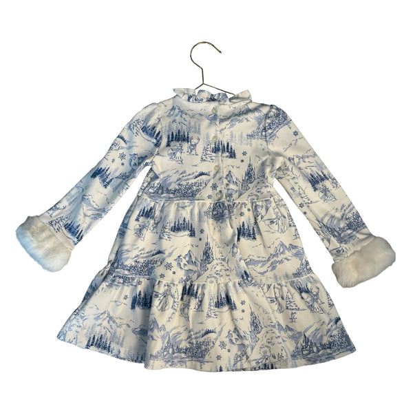 Janie and Jack x Disney Frozen Dress, Faux Fur Trim - Size 4