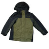 Under Armour Olive & Black Winter Jacket, Removeable Hood - Size 6