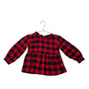 Baby Gap Red & Black Check Flannel Blouse - Size 3