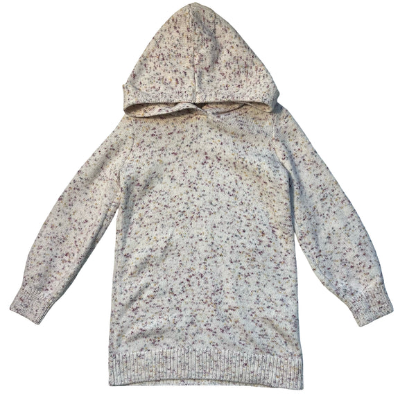Baby Gap Ivory Speckled Hooded Sweater Dress - Size 5