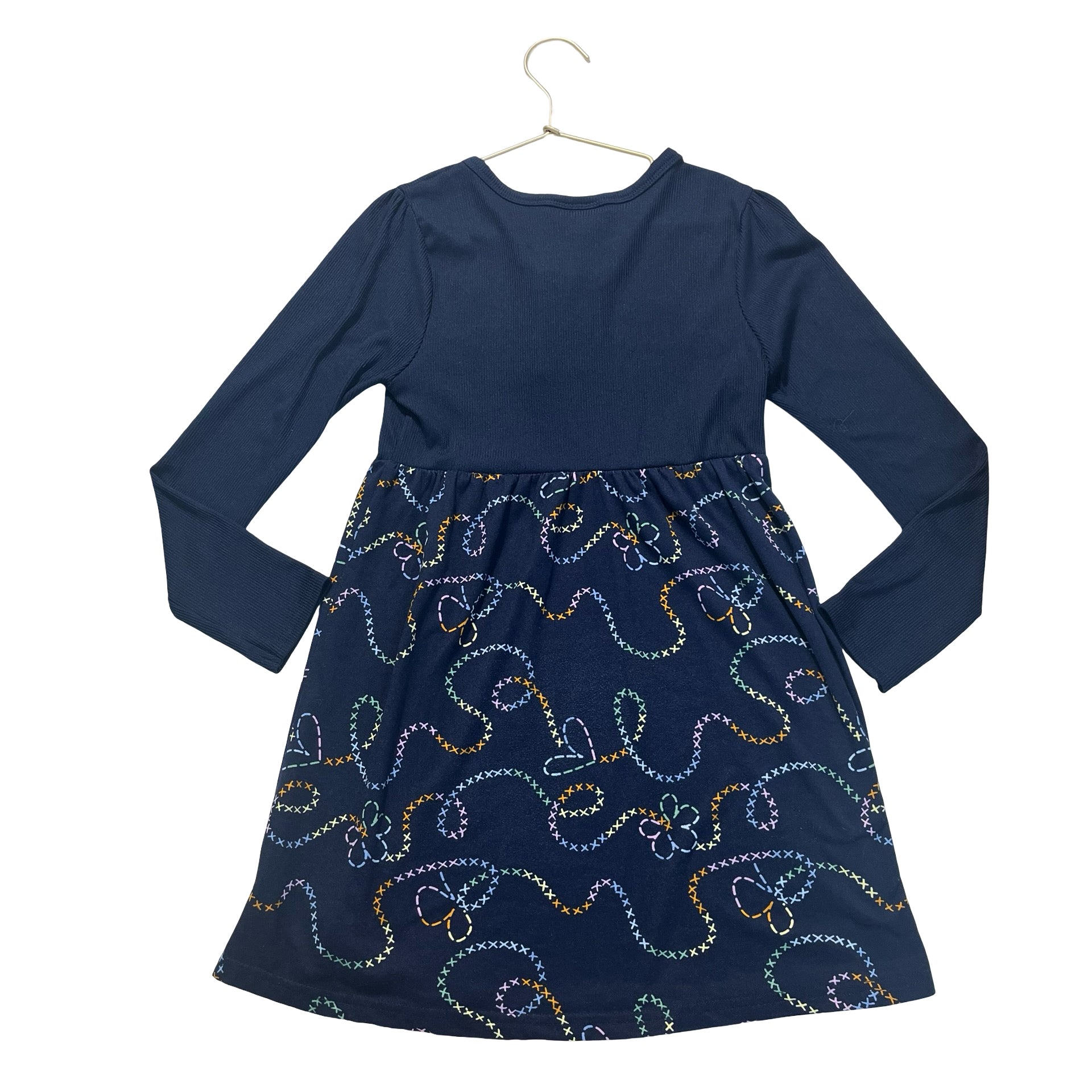 Picapino Navy Pattern Dress - Size 10