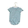 Janie and Jack White & Green Striped Onesie - Size 18-24 Mo