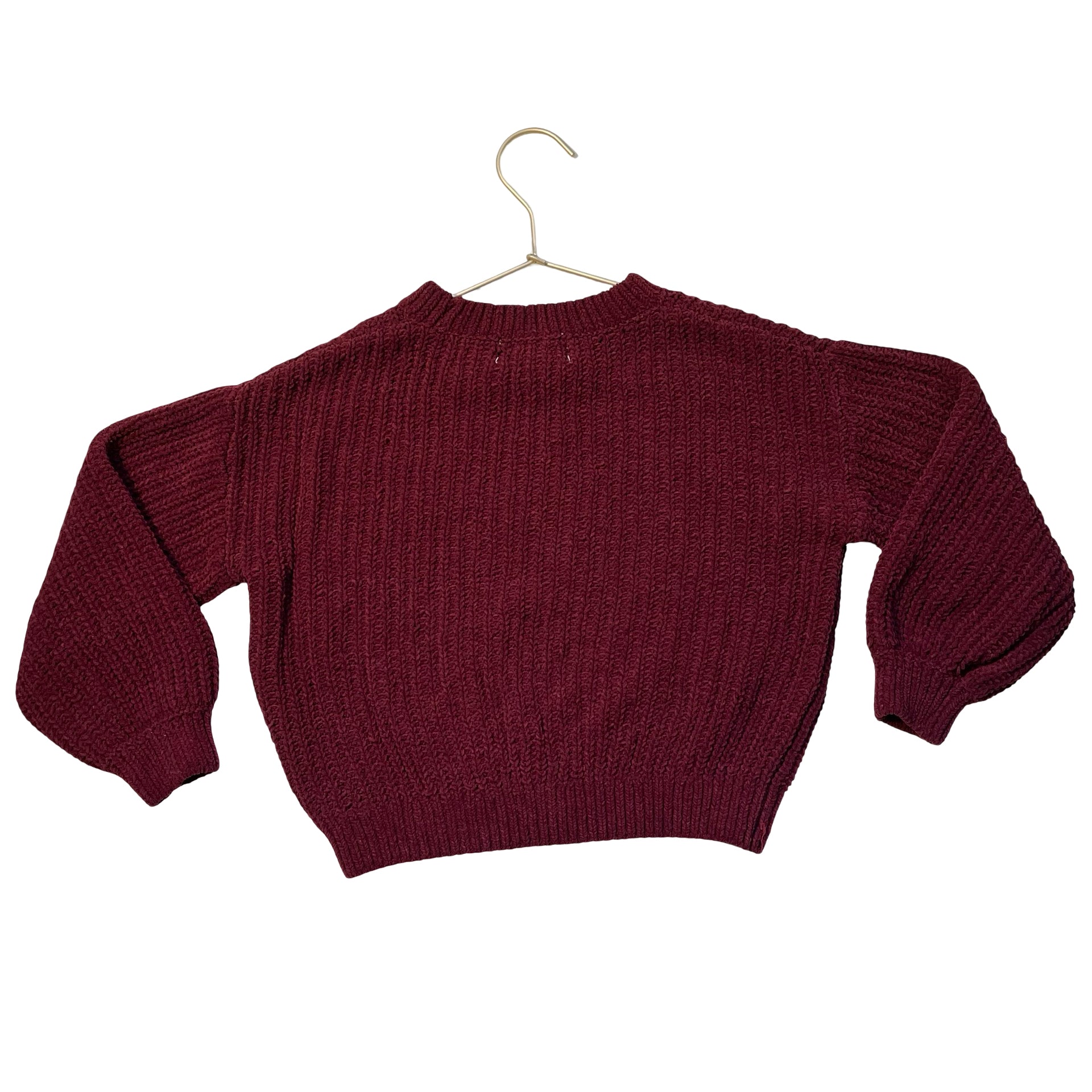 H&M Burgundy Chenille Sweater - Size 5-6