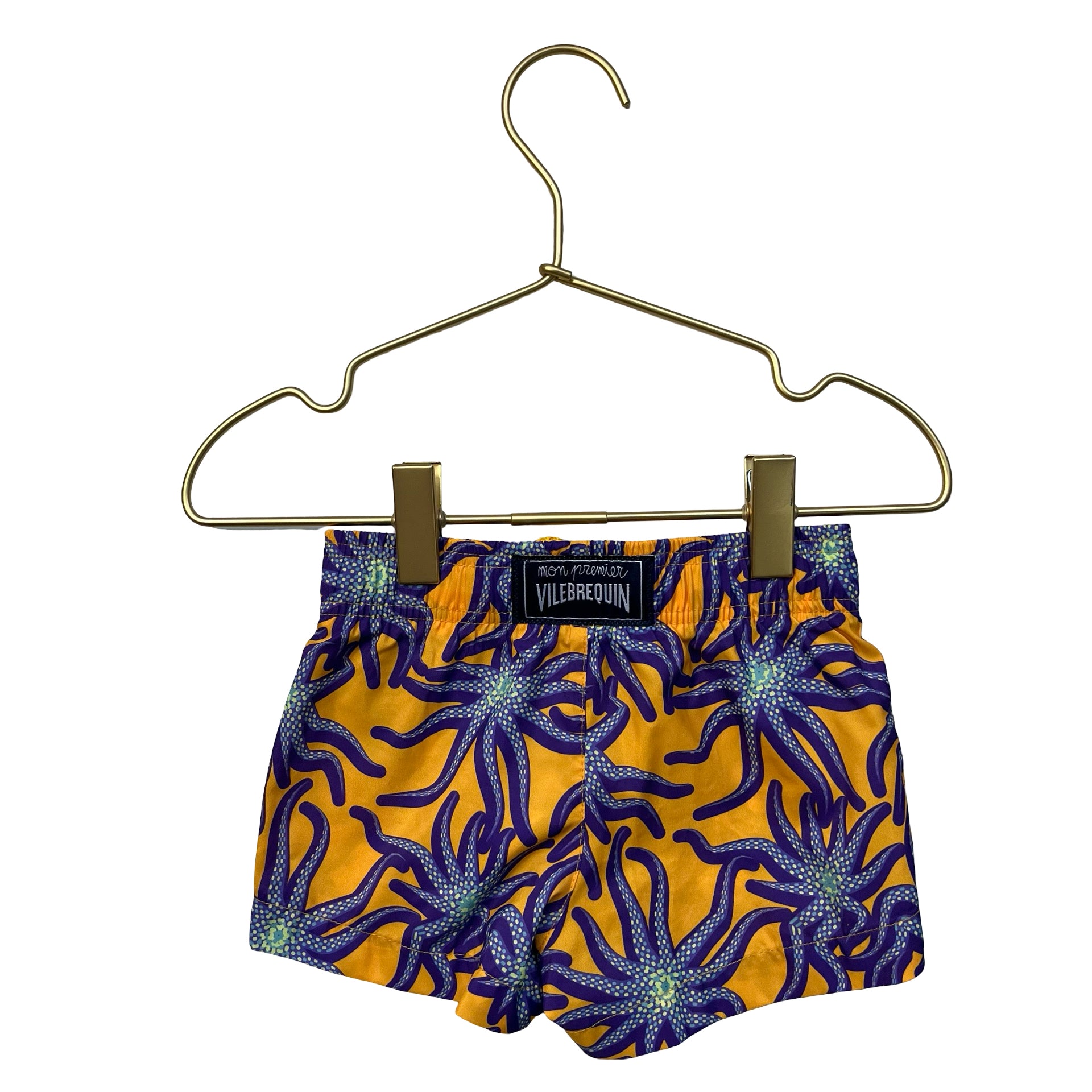 Vilebrequin Yellow & Purple Print Swim Shorts - Size 12 Mo