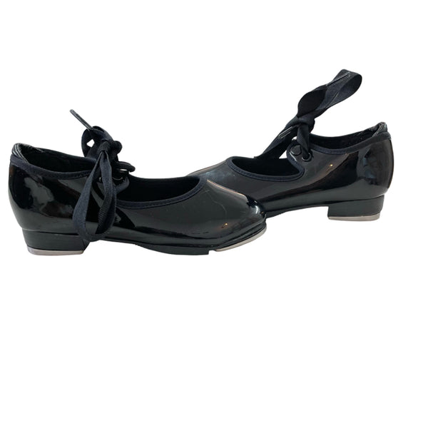 Capezio Black Patent Tap Shoes - Size 9.5