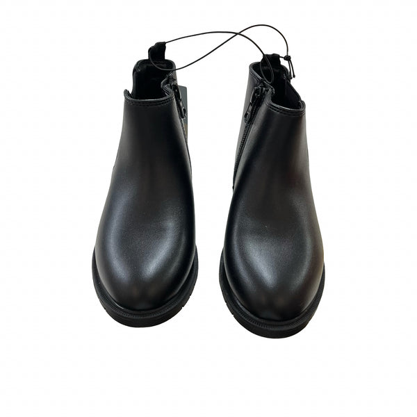 Cat & Jack Black Faux Leather 'Tanner' Ankle Boots New with Tags in Box - 11