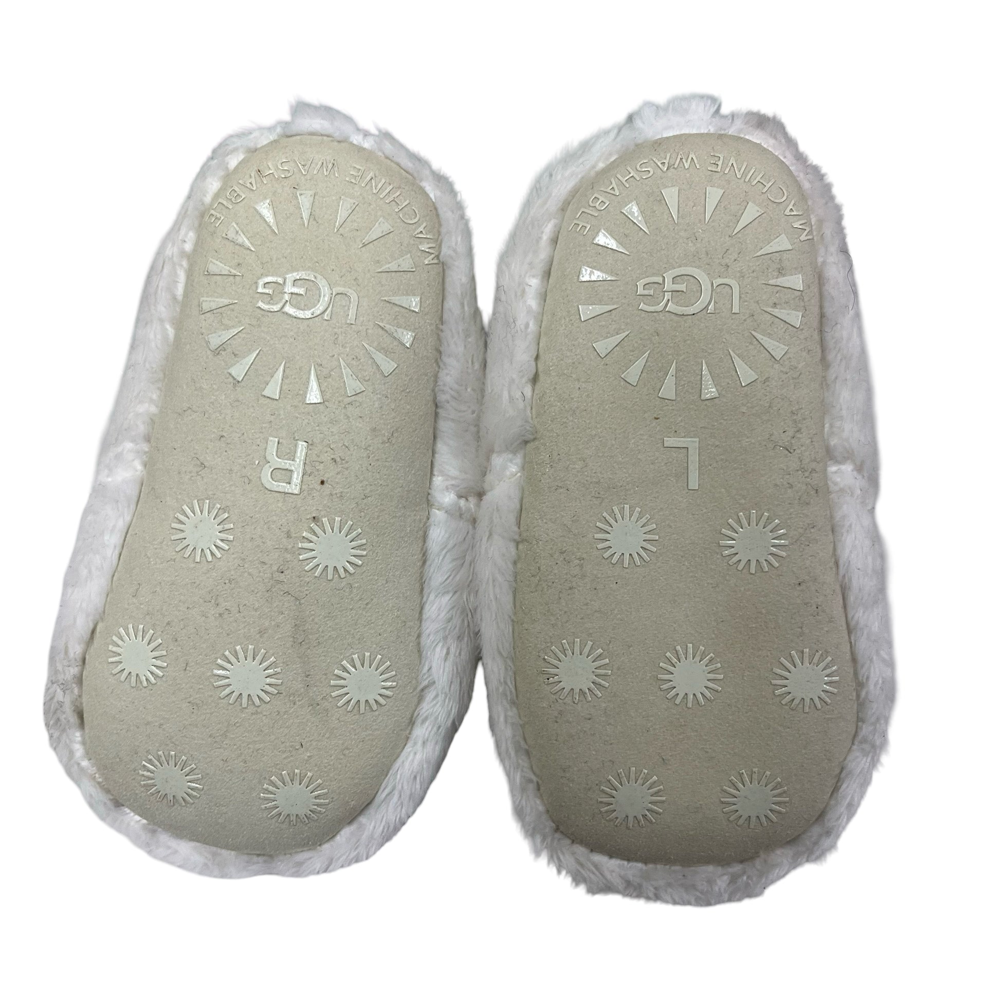 UGG Ivory Fuzzy Soft-Sole Booties - Size 2-3