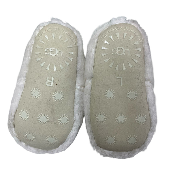 UGG Ivory Fuzzy Soft-Sole Booties - Size 2-3