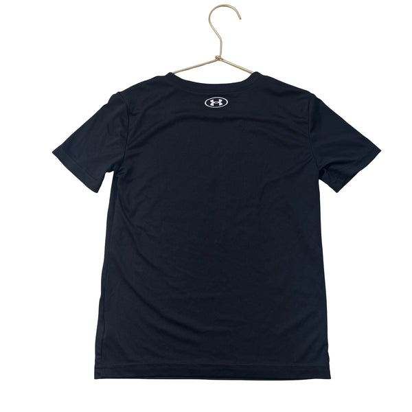 Under Armour Black & Multi-Color Logo Athletic Tee - Size 6