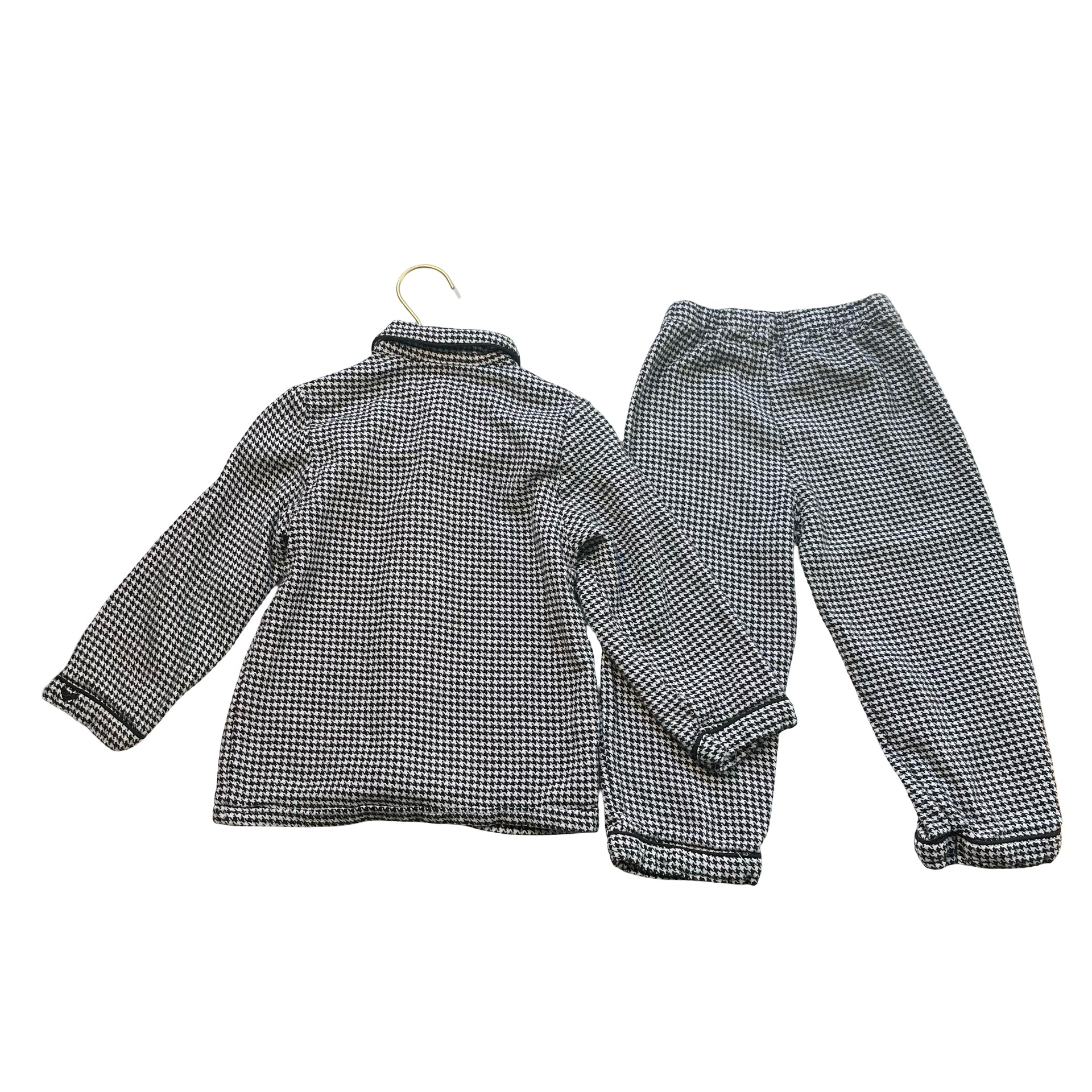 Petite Plume Black & White Houndstooth PJ Set - Size 4