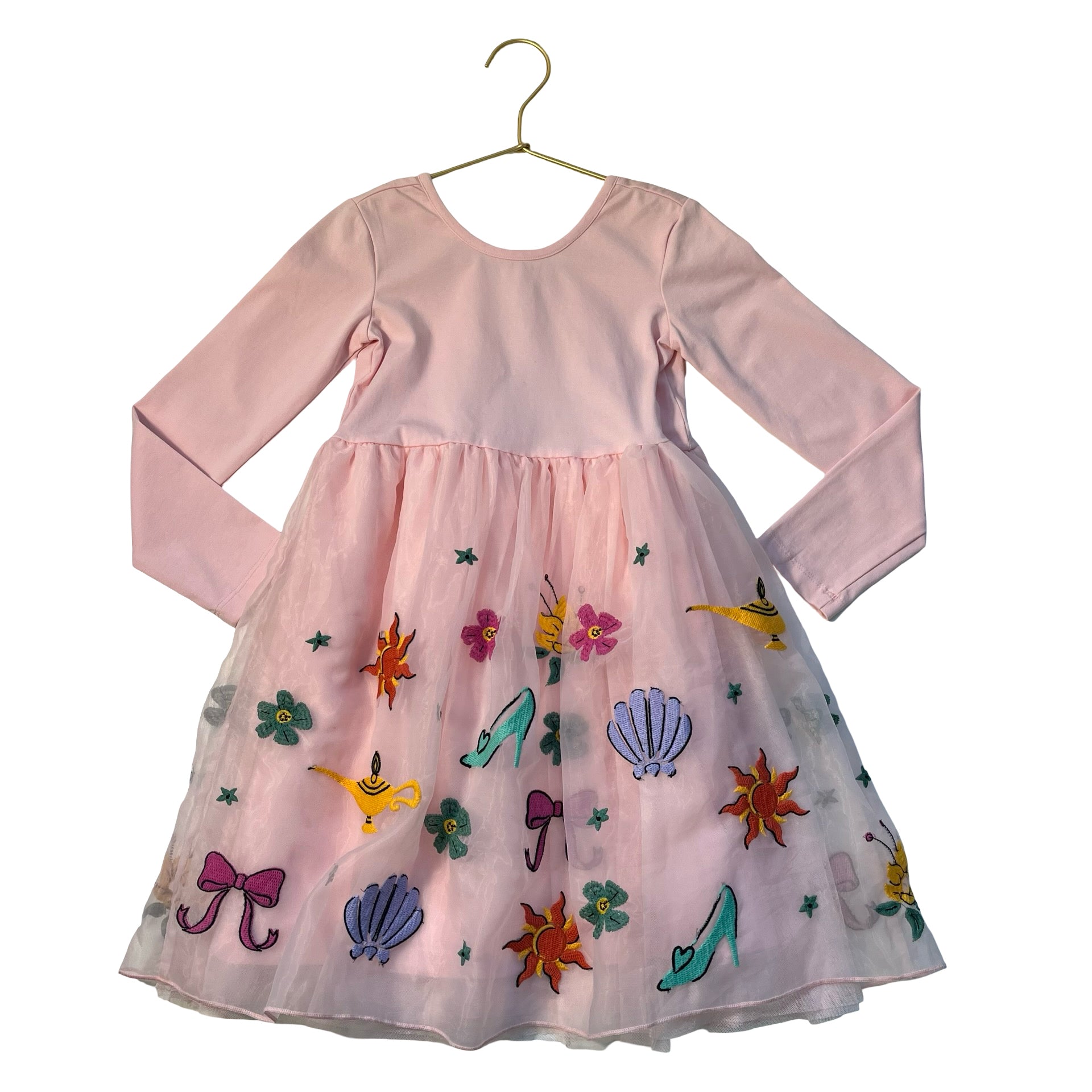 Hanna Andersson x Disney Pink Embroidered & Tulle Dress - Size 5