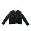 Crewcuts Black & White Gold Button Cardigan Sweater - Size S 6-7