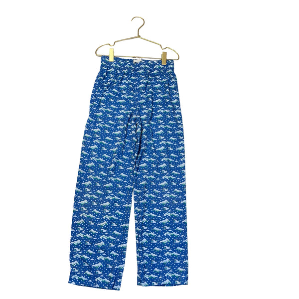 Vineyard Vines Blue Snow Whale Pattern PJ Pants - Size S 8-10